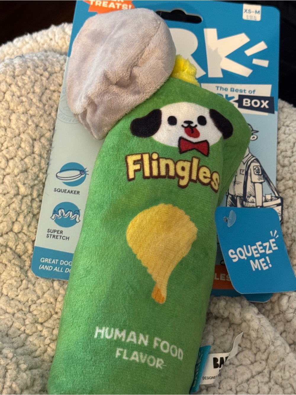 Bark ‘Flingles Can’ Plush Tug Dog Toy